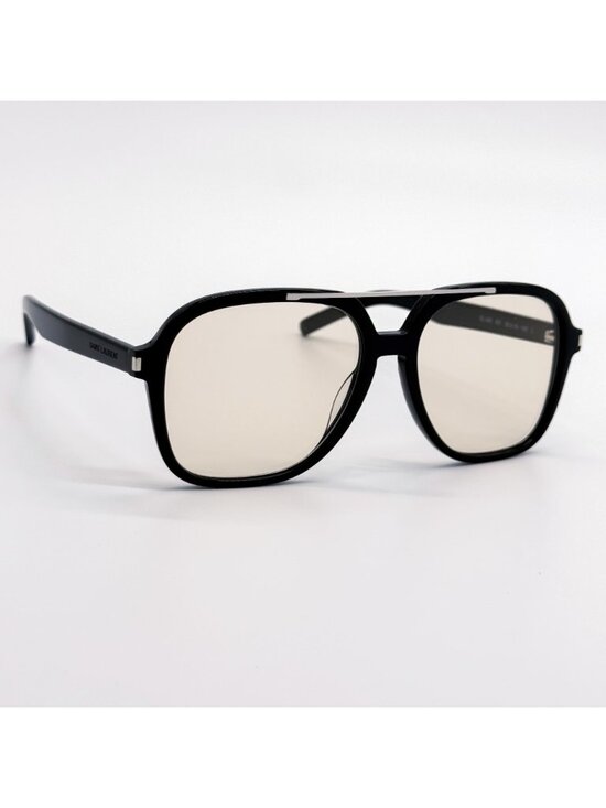 New Saint Laurent Sunglasses SL545 001 Black Cream Aviator Unisex Eyewear main image 12